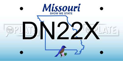 DN22X Missouri License Plate