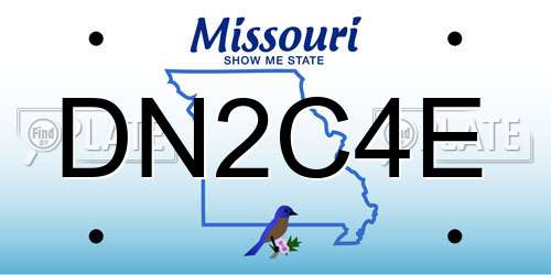 DN2C4E Missouri License Plate