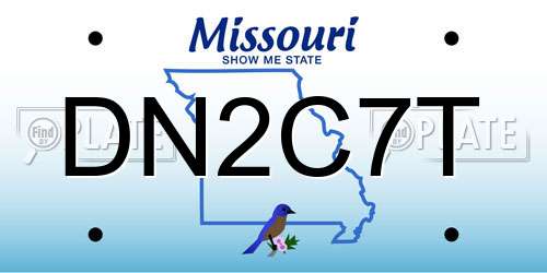 DN2C7T Missouri License Plate