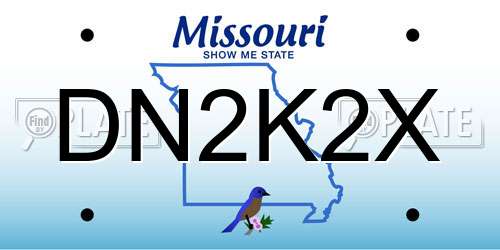 DN2K2X Missouri License Plate