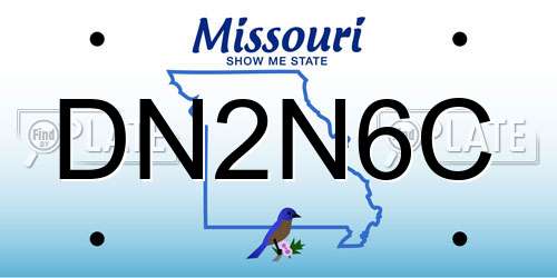 DN2N6C Missouri License Plate
