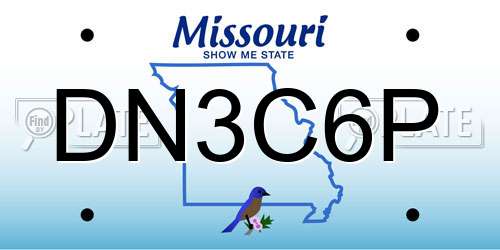 DN3C6P Missouri License Plate