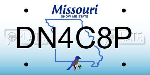 DN4C8P Missouri License Plate
