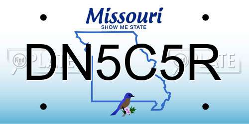DN5C5R Missouri License Plate