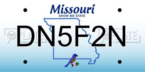 DN5F2N Missouri License Plate