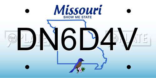 DN6D4V Missouri License Plate