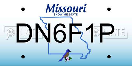 DN6F1P Missouri License Plate