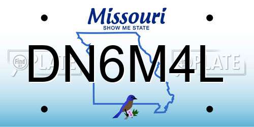 DN6M4L Missouri License Plate