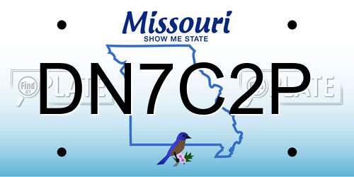 DN7C2P Missouri License Plate