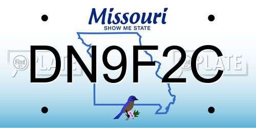 DN9F2C Missouri License Plate