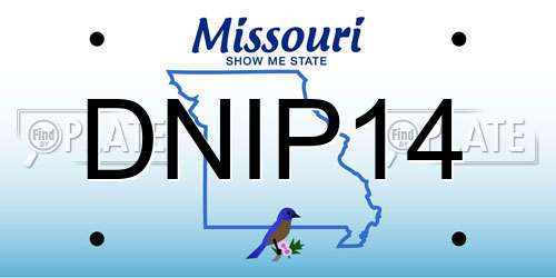 DNIP14 Missouri License Plate