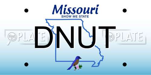 DNUT Missouri License Plate