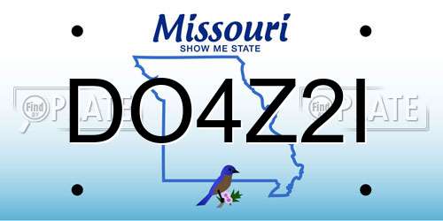 DO4Z2I Missouri License Plate
