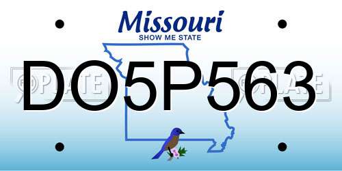 DO5P563 Missouri License Plate