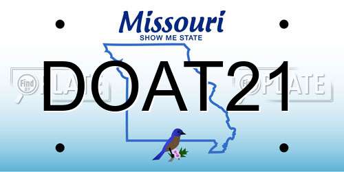 DOAT21 Missouri License Plate