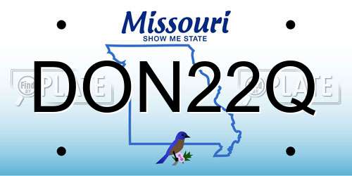 DON22Q Missouri License Plate