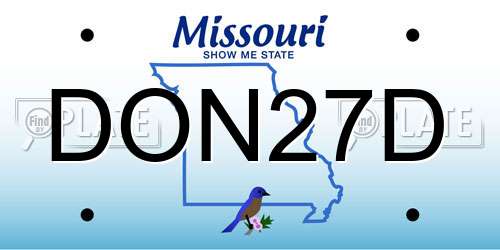 DON27D Missouri License Plate
