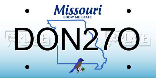 DON27O Missouri License Plate
