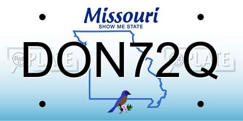 DON72Q Missouri License Plate