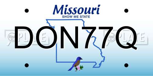 DON77Q Missouri License Plate