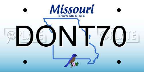 DONT70 Missouri License Plate