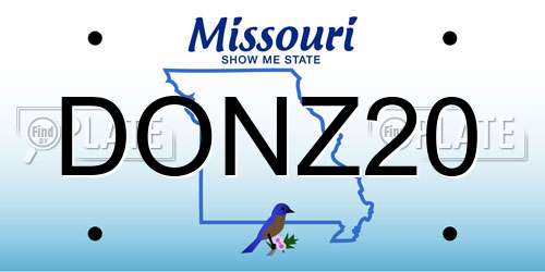 DONZ20 Missouri License Plate