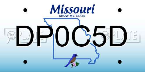 DP0C5D Missouri License Plate