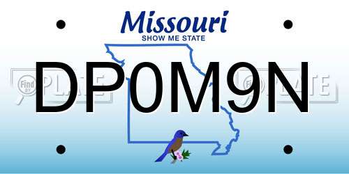 DP0M9N Missouri License Plate