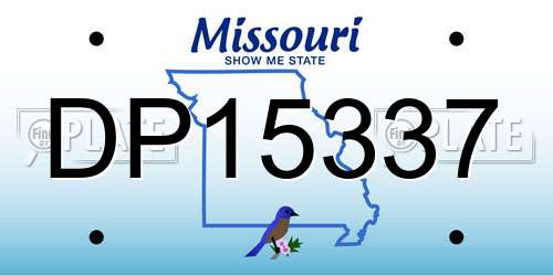 DP15337 Missouri License Plate