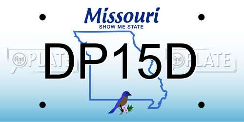 DP15D Missouri License Plate