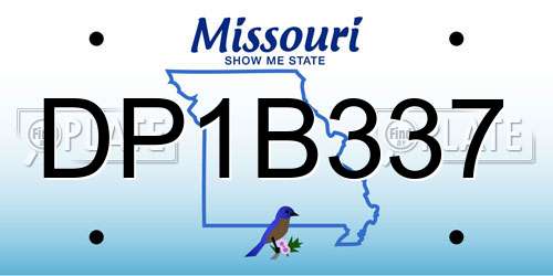 DP1B337 Missouri License Plate