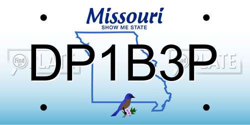 DP1B3P Missouri License Plate
