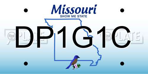 DP1G1C Missouri License Plate