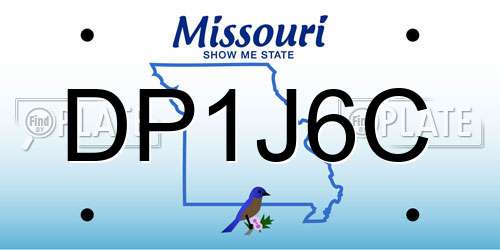 DP1J6C Missouri License Plate