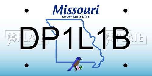 DP1L1B Missouri License Plate