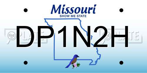DP1N2H Missouri License Plate