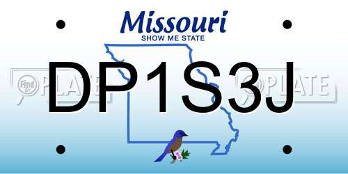 DP1S3J Missouri License Plate
