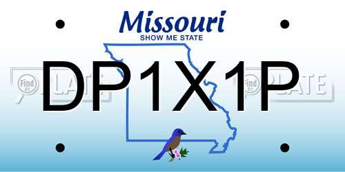 DP1X1P Missouri License Plate