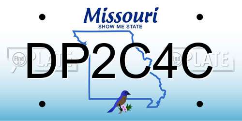 DP2C4C Missouri License Plate