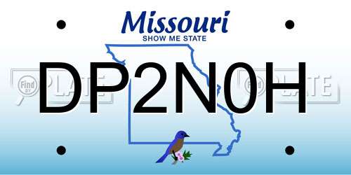 DP2N0H Missouri License Plate
