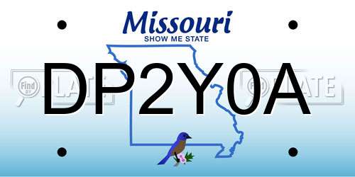 DP2Y0A Missouri License Plate