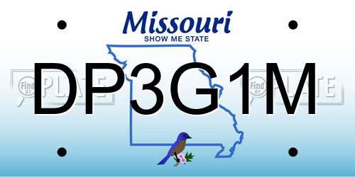 DP3G1M Missouri License Plate