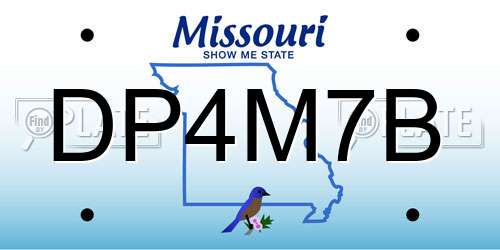 DP4M7B Missouri License Plate