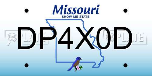 DP4X0D Missouri License Plate