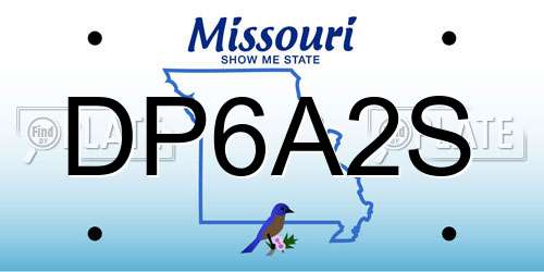 DP6A2S Missouri License Plate