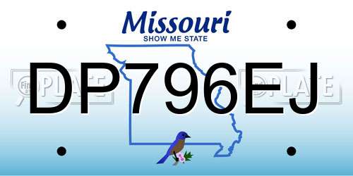DP796EJ Missouri License Plate