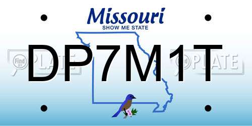 DP7M1T Missouri License Plate