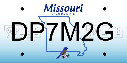 DP7M2G Missouri License Plate