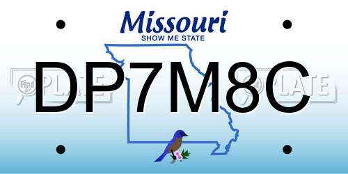 DP7M8C Missouri License Plate