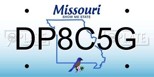 DP8C5G Missouri License Plate